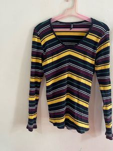 Striped Long Sleeve Top