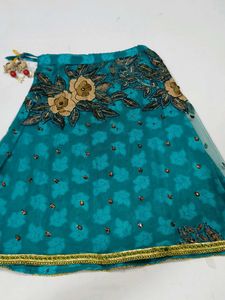Beautiful Teal Lehenga Choli Set 4 years girl