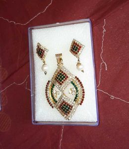 Designer Pendant and Earring Set