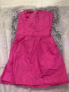 Hot Pink Tube a-line Dress (size- S)