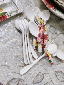 Combo of Floral Serving Platter Set
