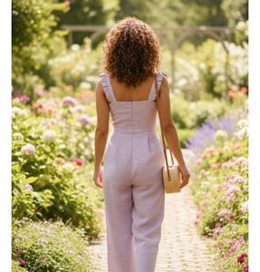 Lavender Jumpsuit with Tie Straps