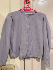 Lavender Ribbed Knit Sweater
