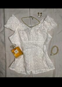 Vintage Coquette embroidered blouse