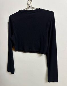 Black 'Bad Vibes Only' Crop Top