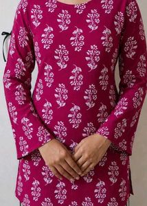Charming Floral Print Kurta