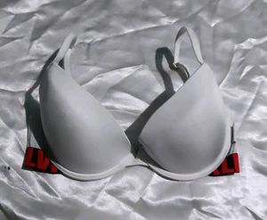 White Padded Bra with Red
