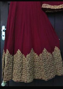 Heavy Party Wear Gown With Shall