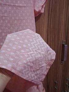 Pretty Pink Printed Kurta