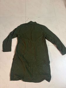 Elegant Green Kurta with Sequins