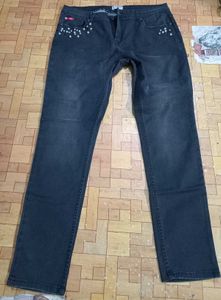 Embellished Denim Jeans