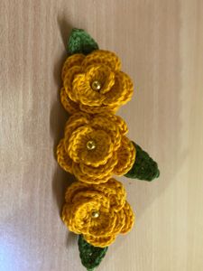 Handmade Crochet Flower Hair Clip
