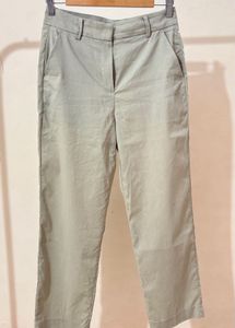 Light Beige Wide Leg Trousers