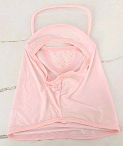 💫 Pink Face Cover Scarf with Visor