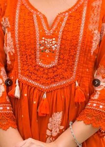 Beautiful Orange Kurta Set