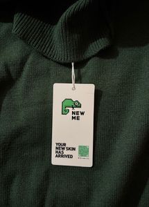Green Turtleneck Sweater &amp; Pleated Skirt Set