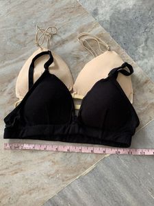 2 Comfortable Black & Nude Bras