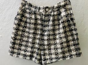 Chic Plaid Tweed Shorts