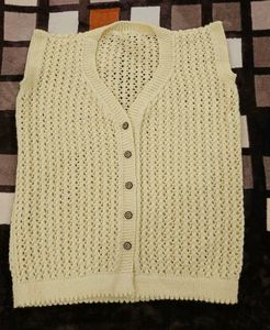 halfseelves woolen sweater Hand Knitted
