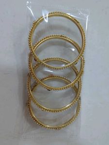 New Elegant Gold Bangles with Pearls &amp; Stones