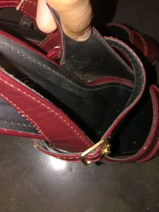 Chic Mary Jane Heels - Burgundy Patent