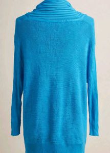 Stylish Blue Knit Cardigan