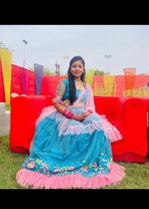 Gorgeous Blue & Pink Lehenga Choli