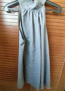 Mealeor Grey Halter Neck Maxi Dress | Tie Back