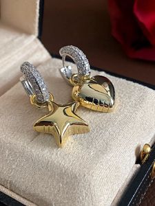 Charming Gold Star & Heart Earrings