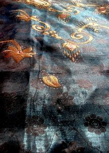 Ombre Velvet Saree with Embroidery