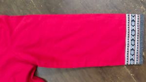 Beautiful Red Black IKKAT Kurta set