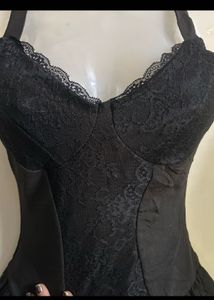Elegant Black Lace Fit &amp; Flare Dress