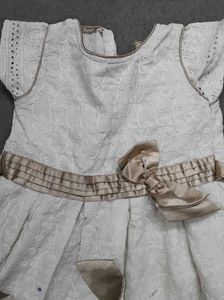 Cute White Dress with Bow