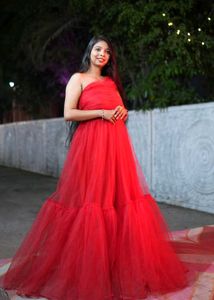 Stunning Red Tulle Gown
