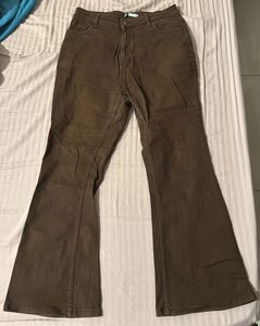 Off-duty Brown Flare Jeans
