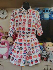 Stylish Printed Shirt and Shorts Set