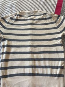 Striped Button-Up Cardigan