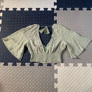 Boho Bell Sleeve Cropped Top⭐️