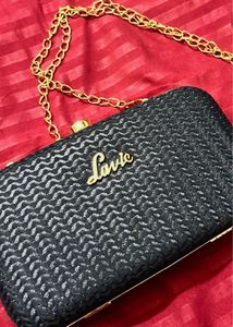 Lavie Blue Glitter Clutch