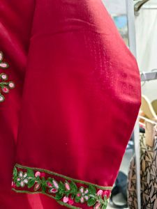 Embroidered Red Kurta
