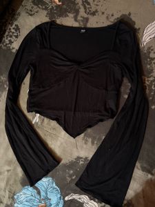 Stylish Black Long Sleeve Top