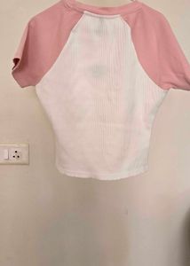 Surf Club White &amp; Pink Graphic Tee