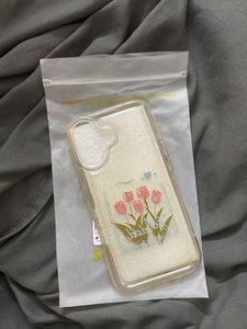 Cute Tulip Clear Phone Case for IPHONE 16