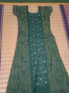 Green 💚Embroidered Kurta,💚