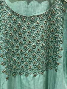 Libas Sea Green Embroidered Kurta