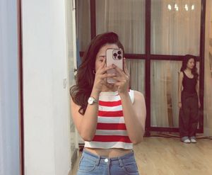 Striped Crop Tank Top