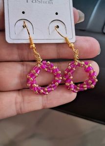 Beaded Hoop Earrings