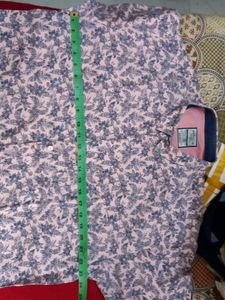 Men's Floral Print Shirt pink and blue