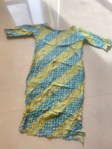 Boat Neck Cotton kurti