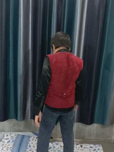 Stylish Red Nehru Jacket for Boys